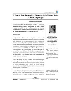 A Tale of Two Topologies: Woodward&ndash;Hoffmann Rules At Your