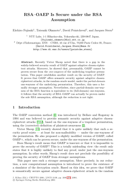 RSA&ndash;OAEP Is Secure under the RSA Assumption