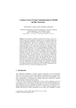 Context-Aware Group Communication in Mobile Ad