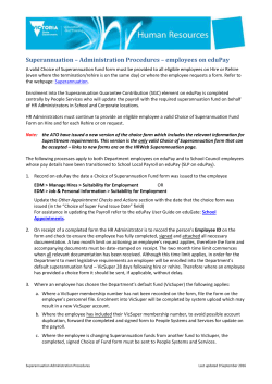 Superannuation Administration Procedures