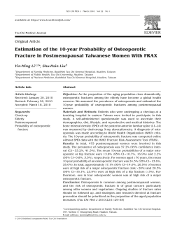 Estimation of the 10-year Probability of Osteoporotic Fracture in