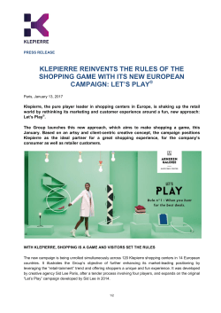 let`s play - Klepierre