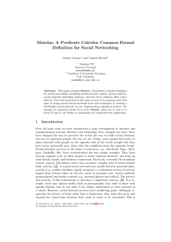 Matelas: A Predicate Calculus Common Formal Definition for Social