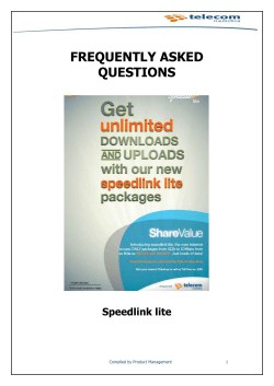 FREQUENTLY ASKED QUESTIONS Speedlink lite
