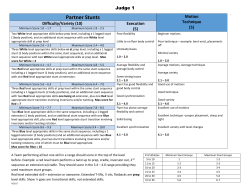 Judge 1 Partner Stunts Motion Technique (5) Difficulty/Variety (10