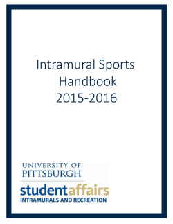 2015-2016 Intramural Sports Handbook