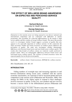 the effect of wellness brand awareness on expected and perceived