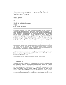 An Adaptative Agent Architecture for Holonic Multi
