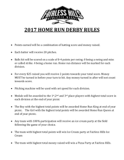2017 HOME RUN DERBY RULES