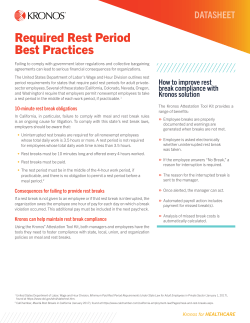 Required Rest Period Best Practices
