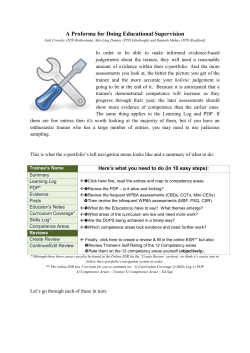 A Proforma for Doing Educational Supervision