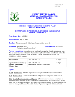 2676 - specific direction on individual species