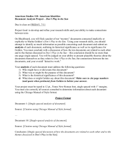 American Studies 110: American Identities Document