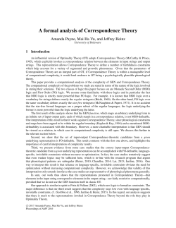 A formal analysis of Correspondence Theory