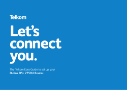 The Telkom Easy Guide to set up your D