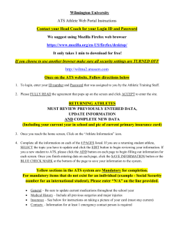 ATS Athlete Web Portal Instructions