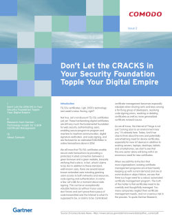 Don`t Let the CRACKS in Your Security Foundation