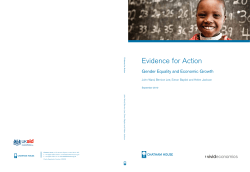 Evidence for Action: Gender Equality and Economic Growth
