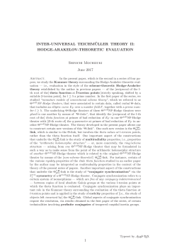 Inter-universal Teichm&uuml;ller theory II