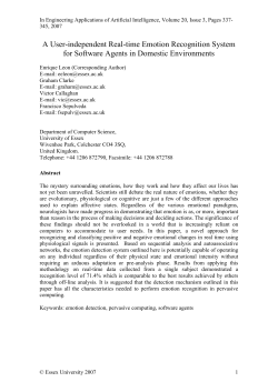 A User-independent Real-time Emotion Recognition System for