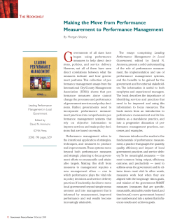 Making the Move from Performance Measurement to Performance