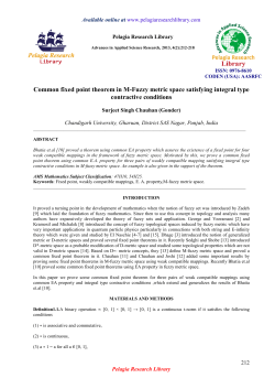 Common fixed point theorem in M-Fuzzy metric space satisfying