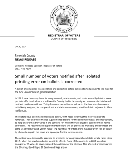 Small number of voters notified after isolated printing error on ballots