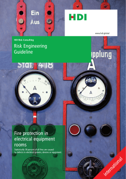 Risk Engineering Guideline Fire protection in