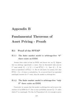 Appendix B Fundamental Theorems of Asset Pricing