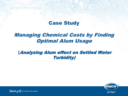 Analyzing Alum effect on Settled Water Turbidity