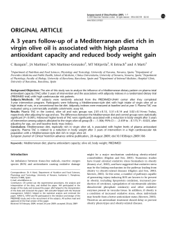 A 3 years follow-up of a Mediterranean diet rich in virgin olive oil is