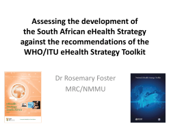 Assessing the development of the South African eHealth Strategy