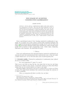 constructive mathematics - American Mathematical Society