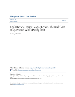Major League Losers: The Real Cost of Sports and Who`s Paying for It