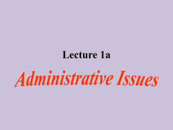 Chem 30CL * Lecture 1a - UCLA Chemistry and Biochemistry