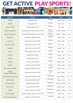 Partner Programmes Access to Sports Project also work in