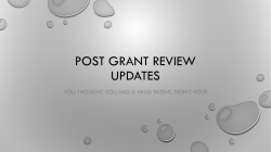 POST Grant RevieW UPDATES