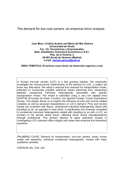 The demand for low-cost carriers: an empirical micro analysis