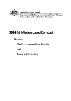 Macquarie University - Department of Education and Training
