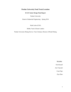 Final Proposal Report  - Purdue NExT