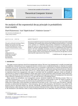 Theoretical Computer Science An analysis of the