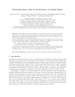 Evacuation from a Disc in the Presence of a Faulty