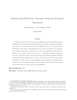 Majority Runoff Elections: Strategic Voting and