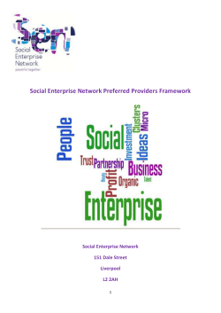 aPPLICATION fORM - The Social Enterprise Network