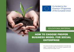 how to choose proper business model for social enterprise
