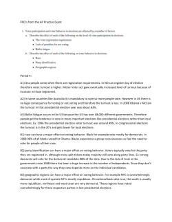 FRQ`s from the AP Practice Exam: Period 4: A1) less people come