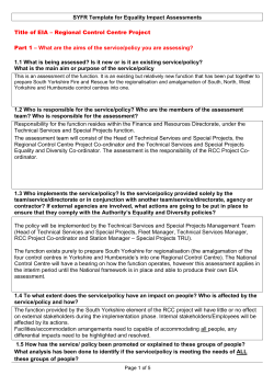 EIA Template - South Yorkshire Fire and Rescue