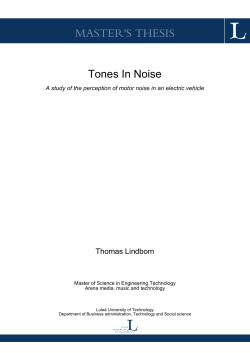 Toner i brus: En studie om hur motorljudet upplevs i en elbil
