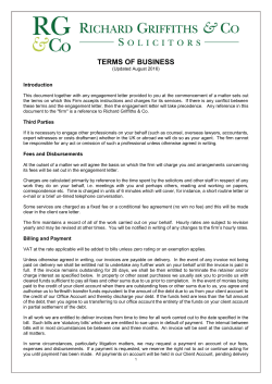 our Terms of Business