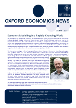 Oxford Economics News - University of Oxford, Department of